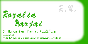 rozalia marjai business card